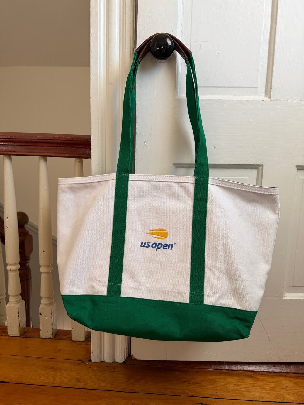 US Open Canvas Tote Bag Polo Ralph Lauren 2023 Exclusive White Green